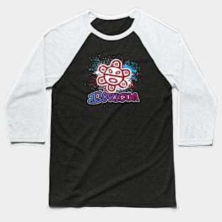 Graffiti Splash Taino Sun Baseball T-Shirt